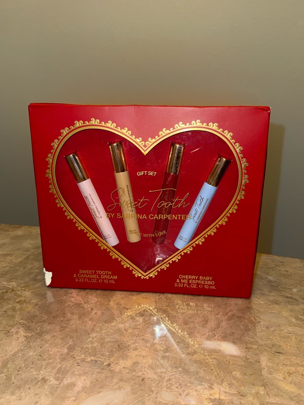 Sabrina Carpenter Sweet Tooth 4 PC Travel Set 4 x 0.33 oz Eau de Parfum Spray